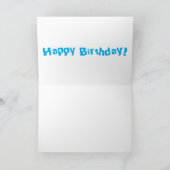 Niedliche Darstellung des Cartoon von Unterseefisc Karte (Innenseite)