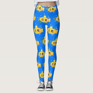 Niedliche Darstellung des Cartoon von Unterseefisc Leggings