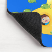 Niedliche Darstellung des Cartoon von Unterseefisc Mousepad (Ecke)
