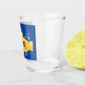 Niedliche Darstellung des Cartoon von Unterseefisc Schnapsglas (Rechts)
