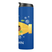 Niedliche Darstellung des Cartoon von Unterseefisc Thermosbecher (Nach rechts gedreht)