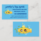 Niedliche Darstellung des Cartoon von Unterseefisc Visitenkarte (Vorne/Hinten)