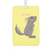 Niedliche Darstellung des Chinchilla-Cartoon Autolufterfrischer (Rückseite)