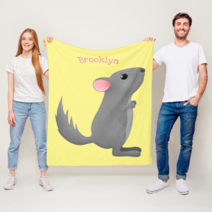 Niedliche Darstellung des Chinchilla-Cartoon Fleecedecke