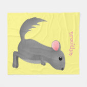 Niedliche Darstellung des Chinchilla-Cartoon Fleecedecke (Vorderseite (Horizontal))