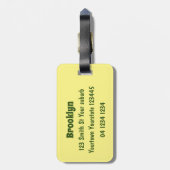 Niedliche Darstellung des Chinchilla-Cartoon Gepäckanhänger (Rückseite vertikal)