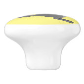 Niedliche Darstellung des Chinchilla-Cartoon Keramikknauf (Seitenansicht)