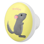 Niedliche Darstellung des Chinchilla-Cartoon Keramikknauf (Rechts)