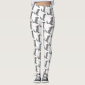 Niedliche Darstellung des Chinchilla-Cartoon Leggings (Vorderseite)