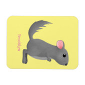 Niedliche Darstellung des Chinchilla-Cartoon Magnet (Horizontal)