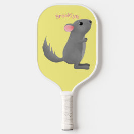 Niedliche Darstellung des Chinchilla-Cartoon Pickleball Schläger