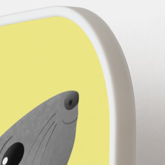 Niedliche Darstellung des Chinchilla-Cartoon Pickleball Schläger (Linke Seite)