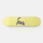 Niedliche Darstellung des Chinchilla-Cartoon Skateboard (Horizontal)