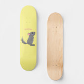 Niedliche Darstellung des Chinchilla-Cartoon Skateboard (Vorderseite)