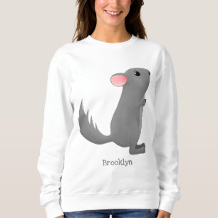 Niedliche Darstellung des Chinchilla-Cartoon Sweatshirt