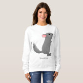 Niedliche Darstellung des Chinchilla-Cartoon Sweatshirt (Vorne ganz)