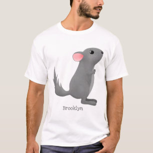 Niedliche Darstellung des Chinchilla-Cartoon T-Shirt
