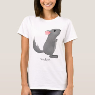 Niedliche Darstellung des Chinchilla-Cartoon T-Shirt