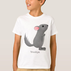 Niedliche Darstellung des Chinchilla-Cartoon T-Shirt
