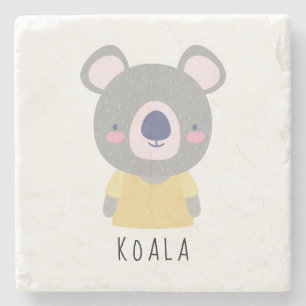 Niedliche Darstellung des Koala-Bären - individuel Steinuntersetzer
