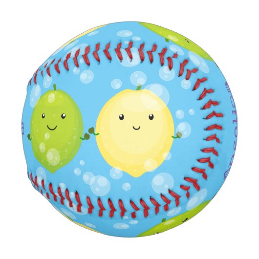 Niedliche Darstellung des Limonen Cartoon Baseball (Vorne Rechts)