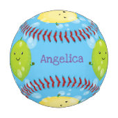 Niedliche Darstellung des Limonen Cartoon Baseball (Vorderseite)