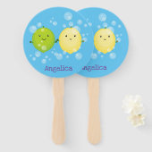 Niedliche Darstellung des Limonen Cartoon Fächer (Vorne und Hinten)