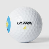 Niedliche Darstellung des Limonen Cartoon Golfball (Logo)
