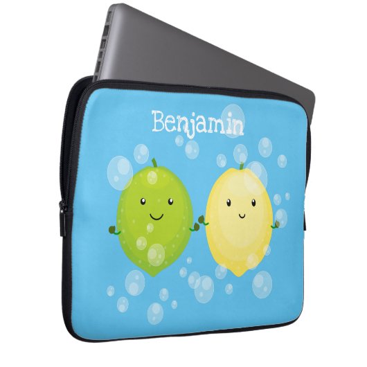 Niedliche Darstellung des Limonen Cartoon Laptopschutzhülle (Vorne Rechts)