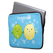 Niedliche Darstellung des Limonen Cartoon Laptopschutzhülle (Vorderseite Links)