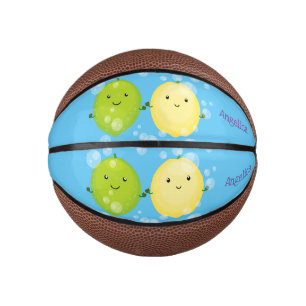 Niedliche Darstellung des Limonen Cartoon Mini Basketball