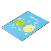 Niedliche Darstellung des Limonen Cartoon Notizblock (Linke Seite)