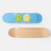 Niedliche Darstellung des Limonen Cartoon Skateboard (Horizontal)