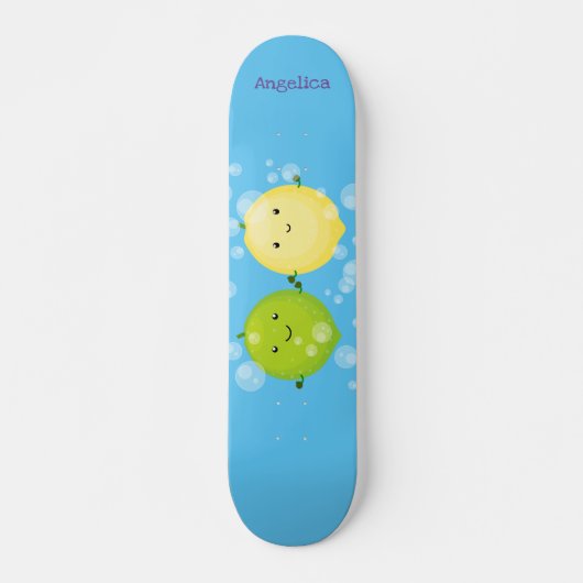Niedliche Darstellung des Limonen Cartoon Skateboard (Vorne)