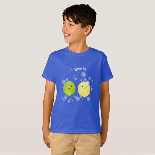 Niedliche Darstellung des Limonen Cartoon T-Shirt (Vorne ganz)