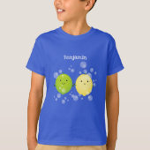 Niedliche Darstellung des Limonen Cartoon T-Shirt (Vorderseite)
