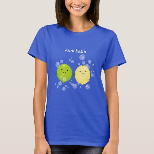 Niedliche Darstellung des Limonen Cartoon T-Shirt (Vorderseite)