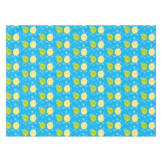 Niedliche Darstellung des Limonen Cartoon Tischdecke (Vorderseite (Horizontal))