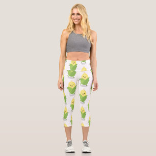 Niedliche Darstellung des Mais-Cartoon Capri Leggings