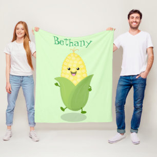 Niedliche Darstellung des Mais-Cartoon Fleecedecke