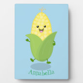 Niedliche Darstellung des Mais-Cartoon Fotoplatte (Vorderseite)