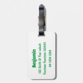 Niedliche Darstellung des Mais-Cartoon Gepäckanhänger (Rückseite vertikal)