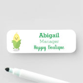 Niedliche Darstellung des Mais-Cartoon Namensschild (Beispiel)