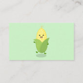 Niedliche Darstellung des Mais-Cartoon Visitenkarte (Rückseite)