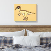 Niedliche Darstellung eines Pachycephalosaurus-Din Leinwanddruck (Insitu (Schlafzimmer))