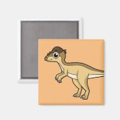 Niedliche Darstellung eines Pachycephalosaurus-Din Magnet (Vorderseite/Rückseite)