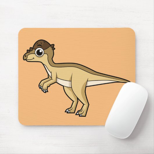 Niedliche Darstellung eines Pachycephalosaurus-Din Mousepad (Mit Mouse)