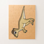 Niedliche Darstellung eines Pachycephalosaurus-Din Puzzle (Vertikal)
