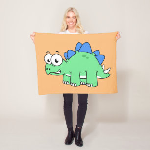 Niedliche Darstellung eines Stegosaurus. 2 Fleecedecke
