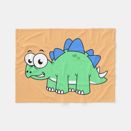 Niedliche Darstellung eines Stegosaurus. 2 Fleecedecke (Vorderseite (Horizontal))
